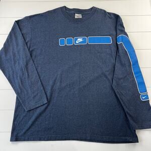 Nike Vintage Y2K Long Sleeve Blue T-shirt men's size XL USA